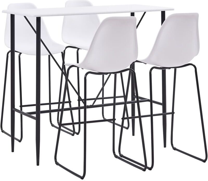 Youthup - Ensemble de bar 5 pcs Plastique Blanc Youthup - Ensemble de bar 5 pcs Plastique Blanc