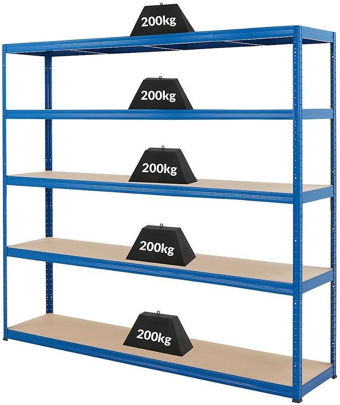 Eurokraft - Étagères métalliques – Charge max. par tablette : 200 kg - h x L x Eurokraft - Étagères métalliques – Charge max. par tablette : 200 kg - h x L x