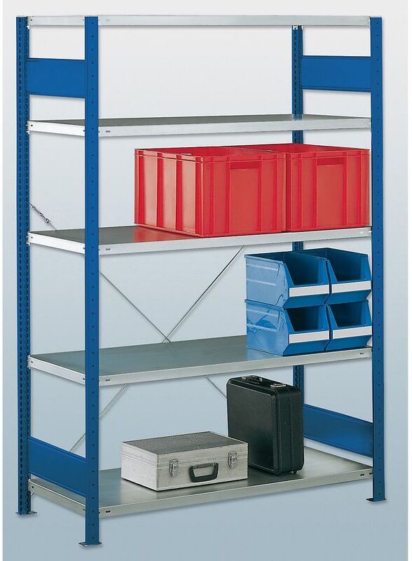 EUROKRAFT Rayonnage emboîtable simple face - l x p tablettes 1300 x 600 mm EUROKRAFT Rayonnage emboîtable simple face - l x p tablettes 1300 x 600 mm