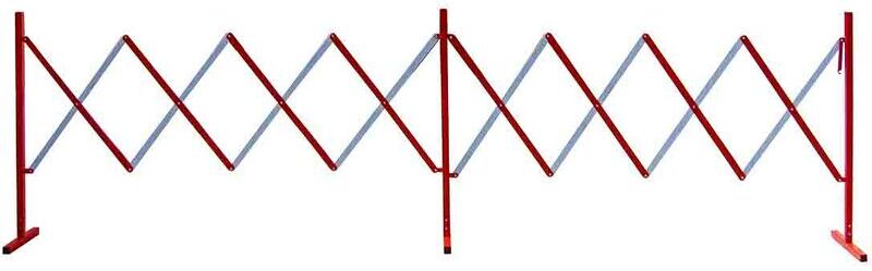 Rs Pro - Barrière extensible Rouge/Blanc en Métal, larg. 4m x Haut. 940mm Rs Pro - Barrière extensible Rouge/Blanc en Métal, larg. 4m x Haut. 940mm