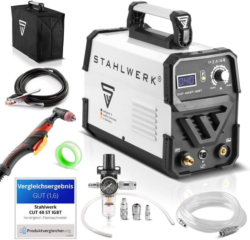 STAHLWERK CUT 40 ST Coupeur de plasma IGBT avec 40 ampères, performances de STAHLWERK CUT 40 ST Coupeur de plasma IGBT avec 40 ampères, performances de