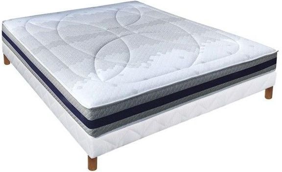 ESSENZIA Ensemble AEROFORM 320, Sommier Tradition et Pieds COTON ORGANIQUE 70x190 Mousse