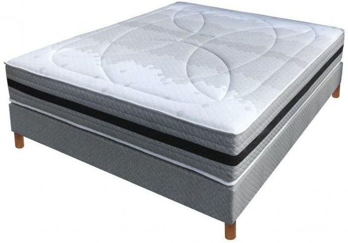 ESSENZIA Ensemble SPRING 1200 et Latex Pulse, Sommier Tradition Graphic et pieds 80x200