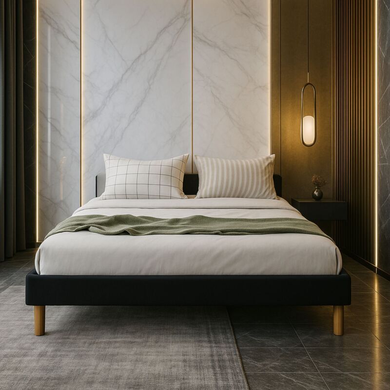 NUITS D'OR gregory - Solide et Confortable Sommier Tapissier noir + Pieds en 20 cm pour NUITS D'OR gregory - Solide et Confortable Sommier Tapissier noir + Pieds en 20 cm pour