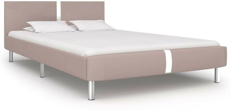 HOMMOO Cadre de lit Cappuccino Similicuir 140 x 200 cm HDV22705 - Hommoo HOMMOO Cadre de lit Cappuccino Similicuir 140 x 200 cm HDV22705 - Hommoo