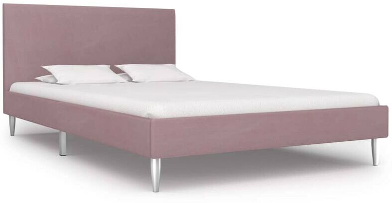 HOMMOO Cadre de lit Rose Tissu 120 x 200 cm HDV22819 - Hommoo