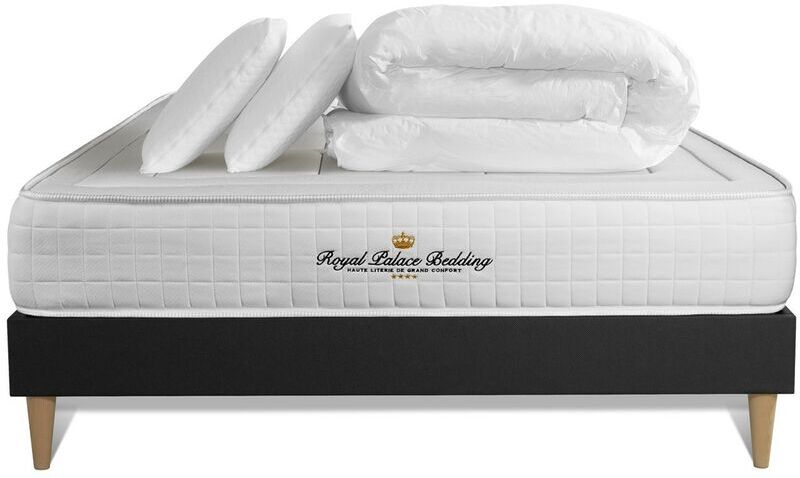 ROYAL PALACE BEDDING Pack matelas à mémoire de forme maxi épaisseur Balmoral 180x200cm + sommier KIT