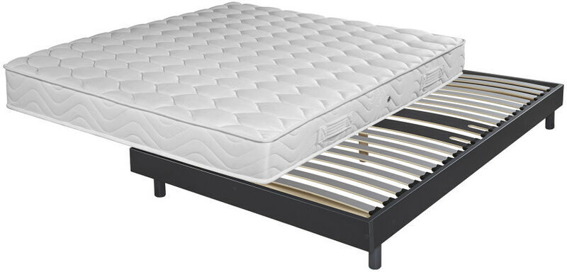 EBAC LITERIE Sommier Chêne graphite + Matelas 160x200 DecoKit EBAC LITERIE Sommier Chêne graphite + Matelas 160x200 DecoKit