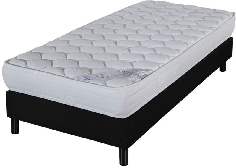 EBAC LITERIE Sommier + Pieds + Matelas Newkit Noir 90x190 EBAC LITERIE Sommier + Pieds + Matelas Newkit Noir 90x190