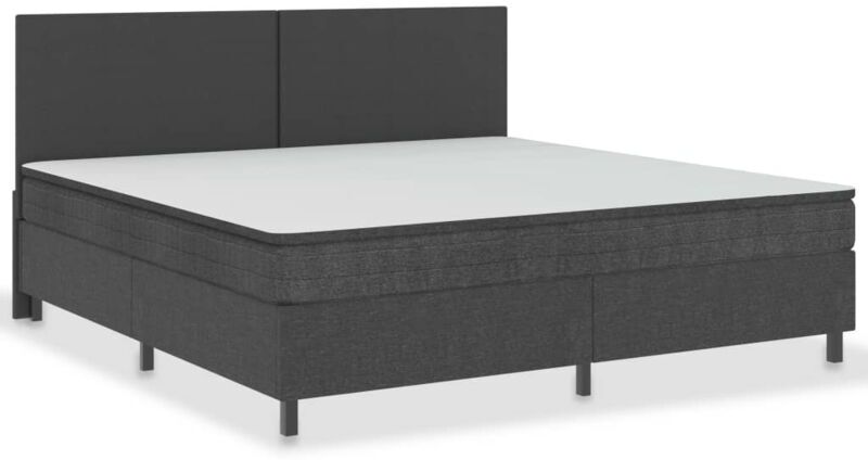 VIDAXL Sommier tapissier Gris foncé Tissu 200x200 cm - Vidaxl VIDAXL Sommier tapissier Gris foncé Tissu 200x200 cm - Vidaxl