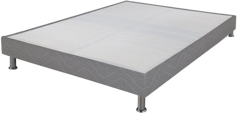 EBAC LITERIE Sommier tapissier + jeu de pieds 160x200 Omega gris clair 2x18 lattes EBAC LITERIE Sommier tapissier + jeu de pieds 160x200 Omega gris clair 2x18 lattes