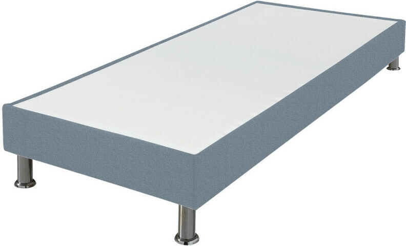 EBAC LITERIE Sommier tapissier + jeu de pieds 90x200 Omega tissu baltique 18 lattes EBAC LITERIE Sommier tapissier + jeu de pieds 90x200 Omega tissu baltique 18 lattes