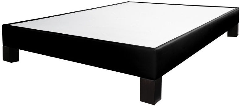 EBAC LITERIE Sommier tapissier + pieds 160x200 SP18 13 lattes simili noir EBAC LITERIE Sommier tapissier + pieds 160x200 SP18 13 lattes simili noir