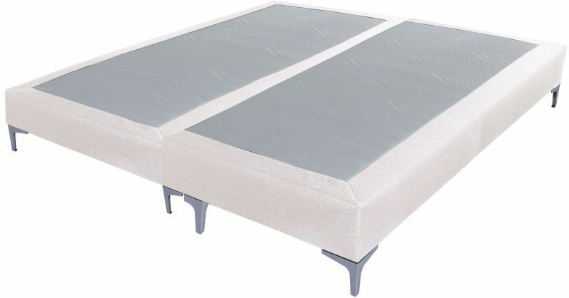 EBAC LITERIE Sommier tapissier + pieds 90+90x200 SR18 champagne EBAC LITERIE Sommier tapissier + pieds 90+90x200 SR18 champagne