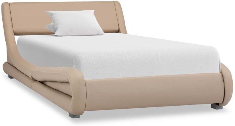 TOPDEAL VDTD25885_FR Cadre de lit Cappuccino Similicuir 100x200 cm - Topdeal TOPDEAL VDTD25885_FR Cadre de lit Cappuccino Similicuir 100x200 cm - Topdeal
