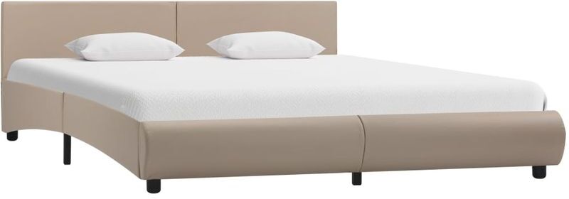 Topdeal VDTD25637_FR Cadre de lit Cappuccino Similicuir 180 x 200 cm Topdeal VDTD25637_FR Cadre de lit Cappuccino Similicuir 180 x 200 cm