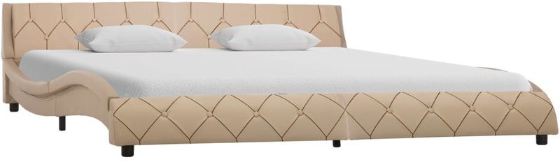 TOPDEAL VDTD25829_FR Cadre de lit Cappuccino Similicuir 180 x 200 cm - Topdeal