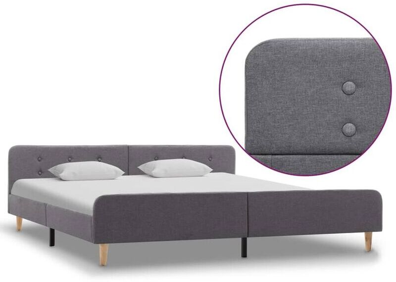TOPDEAL VDTD25205_FR Cadre de lit Gris clair Tissu 180 x 200 cm - Topdeal TOPDEAL VDTD25205_FR Cadre de lit Gris clair Tissu 180 x 200 cm - Topdeal