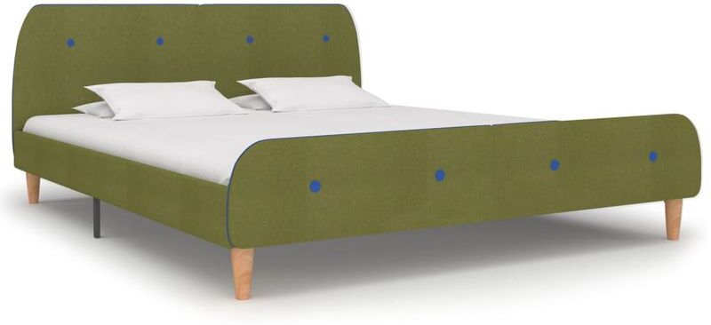 TOPDEAL VDTD22796_FR Cadre de lit Vert Tissu 160 x 200 cm - Topdeal TOPDEAL VDTD22796_FR Cadre de lit Vert Tissu 160 x 200 cm - Topdeal