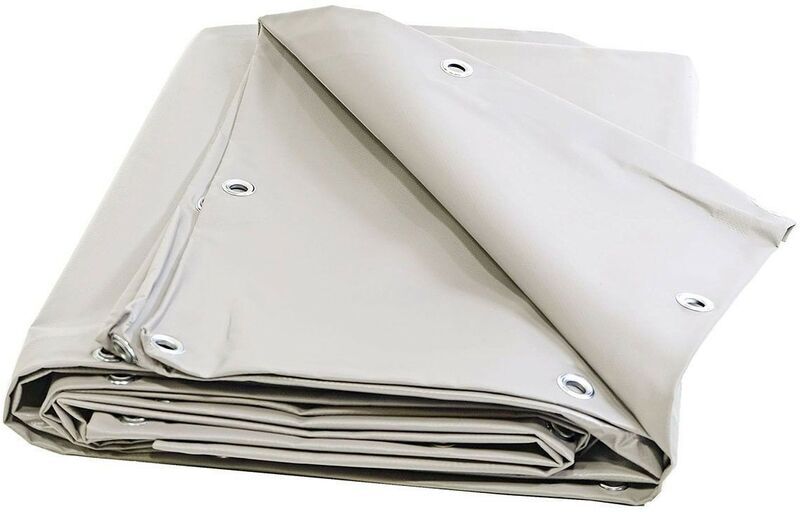 TECPLAST Bâche de protection agricole 680 g/m² - 10 x 15 m - Bache PVC blanche - serre TECPLAST Bâche de protection agricole 680 g/m² - 10 x 15 m - Bache PVC blanche - serre