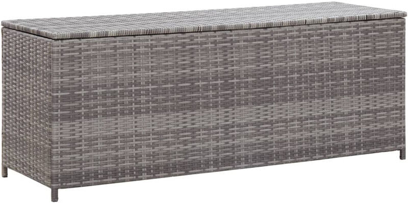 ASUPERMALL Boite de rangement de jardin Gris 120x50x60 cm Resine tressee ASUPERMALL Boite de rangement de jardin Gris 120x50x60 cm Resine tressee