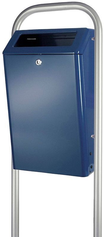 CERTEO Collecteur de déchets capacité 50 l, avec seau intérieur métallique, bleu CERTEO Collecteur de déchets capacité 50 l, avec seau intérieur métallique, bleu