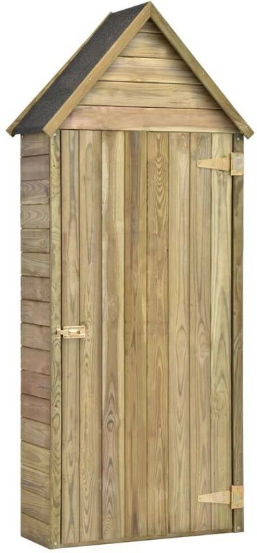TOPDEAL VDTD29994_FR Abri à outils de jardin avec porte 77x37x178cm Pinède imprégnée TOPDEAL VDTD29994_FR Abri à outils de jardin avec porte 77x37x178cm Pinède imprégnée