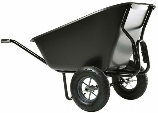 HAEMMERLIN Brouette Haemmerlin Expert Twin Excellium 300L Polypro Roues Gonflées Noire HAEMMERLIN Brouette Haemmerlin Expert Twin Excellium 300L Polypro Roues Gonflées Noire