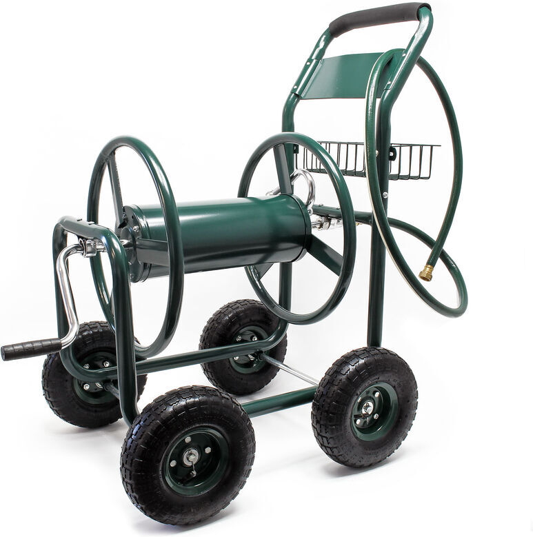 WILTEC Chariot dévidoir pour Tuyau d’arrosage sur Roues Jardin Enrouleur avec Tuyau WILTEC Chariot dévidoir pour Tuyau d’arrosage sur Roues Jardin Enrouleur avec Tuyau