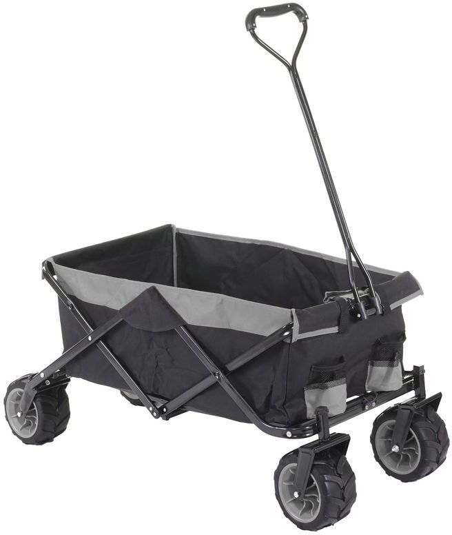 HHG Chariot pliable 425, charette à bras, pneus tout terrain ~ sans recouvrement HHG Chariot pliable 425, charette à bras, pneus tout terrain ~ sans recouvrement