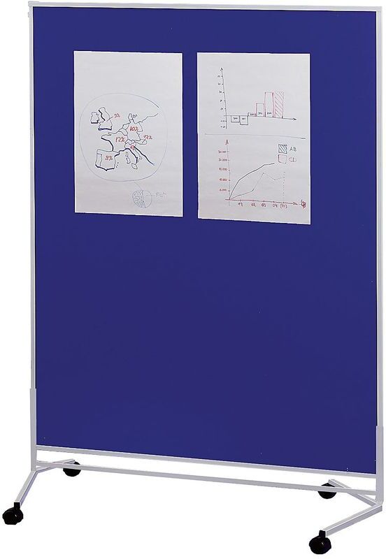 CERTEO Cloison fonctionnelle mobile - habillage tissu, pour épingles, l x h 1200 x CERTEO Cloison fonctionnelle mobile - habillage tissu, pour épingles, l x h 1200 x