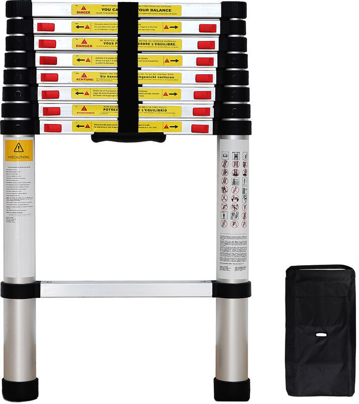 TODECO Échelle Pliable, Echelle Telescopique, 2,6 mètre(s), Sac de transport OFFERT, TODECO Échelle Pliable, Echelle Telescopique, 2,6 mètre(s), Sac de transport OFFERT,