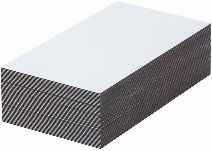 CERTEO Etiquettes magnétiques - blanches - h x l 50 x 150 mm, lot de 100 - Coloris: