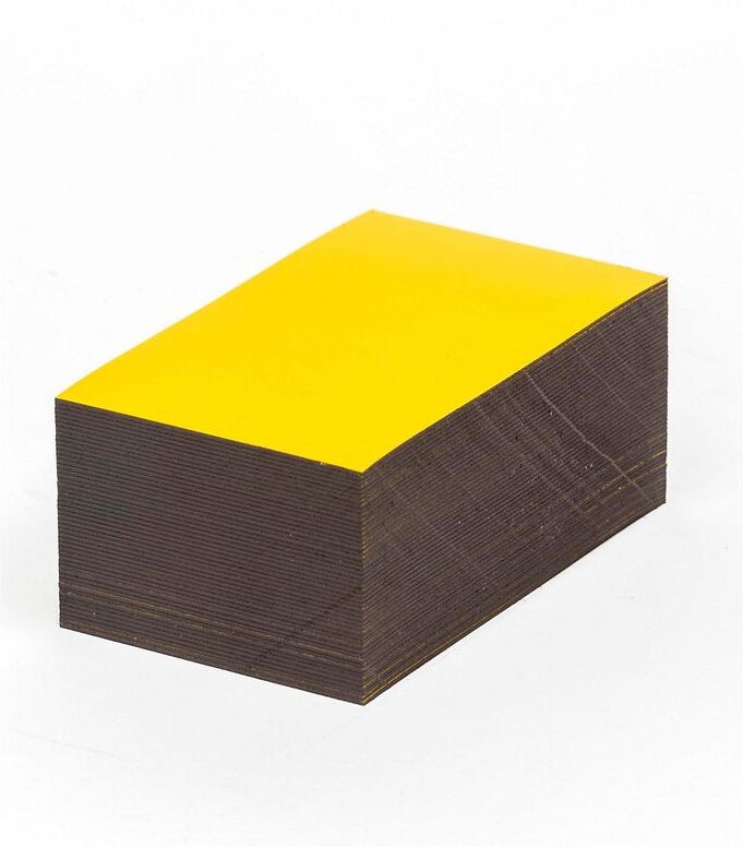 CERTEO Etiquettes magnétiques - coloris jaune - h x l 60 x 100 mm, lot de 100 CERTEO Etiquettes magnétiques - coloris jaune - h x l 60 x 100 mm, lot de 100