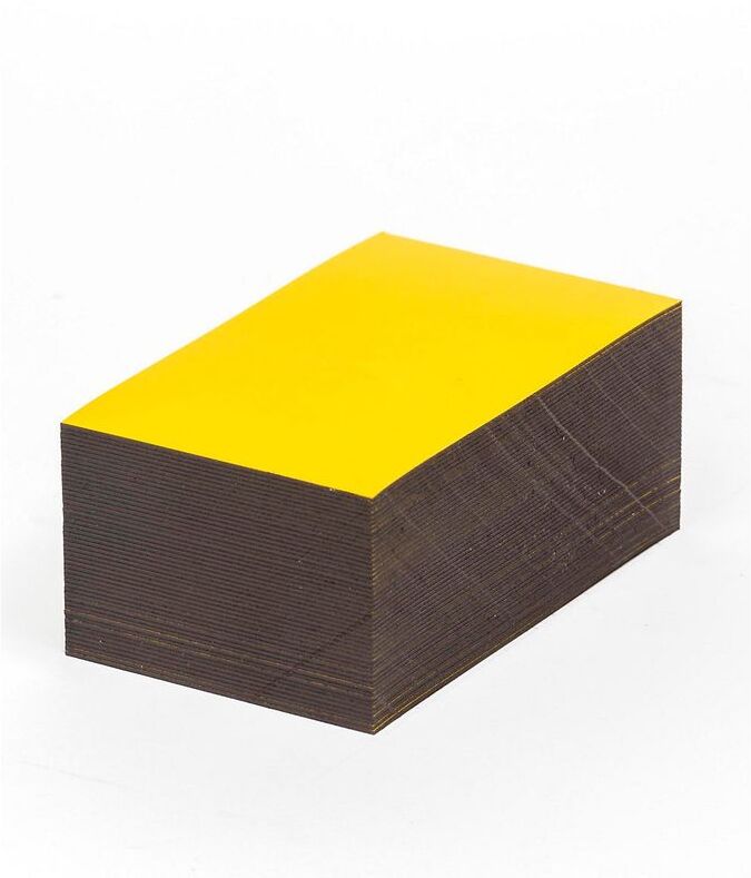 CERTEO Etiquettes magnétiques - coloris jaune - h x l 80 x 100 mm, lot de 100 CERTEO Etiquettes magnétiques - coloris jaune - h x l 80 x 100 mm, lot de 100