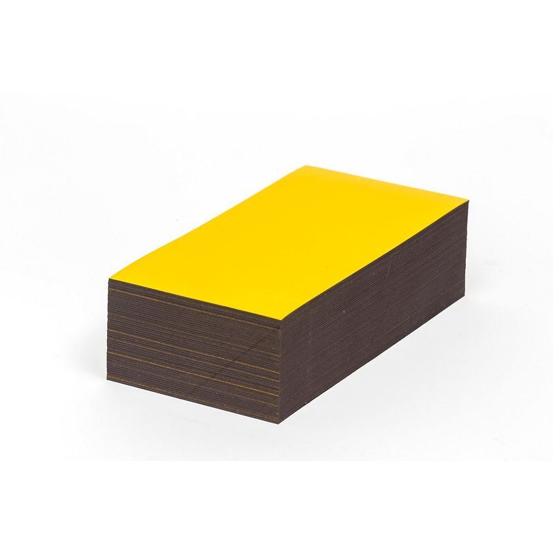 CERTEO Etiquettes magnétiques - coloris jaune - h x l 50 x 200 mm, lot de 100