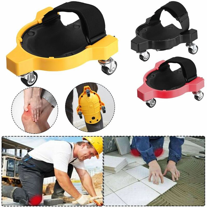 DRILLPRO Genouillères Roue de roulement Mobile Gliding for Work Construction Job Site DRILLPRO Genouillères Roue de roulement Mobile Gliding for Work Construction Job Site