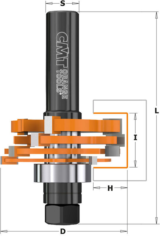 Cmt Orange Tools - 800.506.11 JEU DE 4 FRAISES DISQUES HW Z3 S=12,7 D=47,6X18