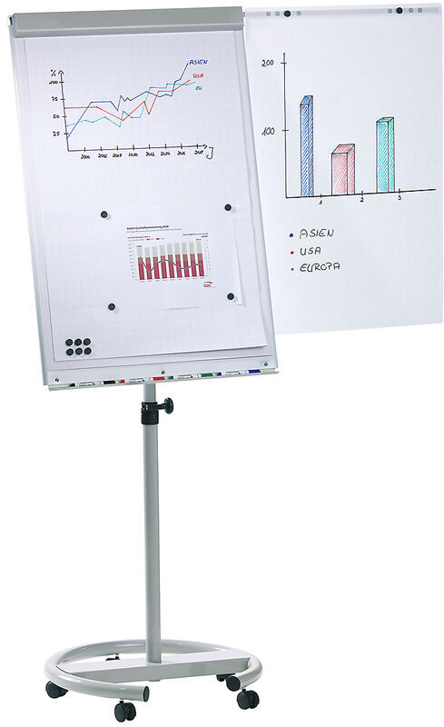 SMIT VISUAL Kit chevalet de conférence avec accessoires, hauteur réglable de 1700 à 2000 mm SMIT VISUAL Kit chevalet de conférence avec accessoires, hauteur réglable de 1700 à 2000 mm