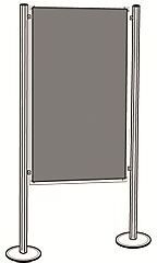 MAGNETOPLAN ® Kit de cloisons polyvalentes - 1 tableau pour épingles, 2 montants - largeur MAGNETOPLAN ® Kit de cloisons polyvalentes - 1 tableau pour épingles, 2 montants - largeur