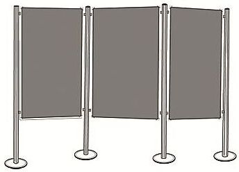 MAGNETOPLAN ® Kit de cloisons polyvalentes - 3 tableaux pour épingles, 4 montants - largeur MAGNETOPLAN ® Kit de cloisons polyvalentes - 3 tableaux pour épingles, 4 montants - largeur