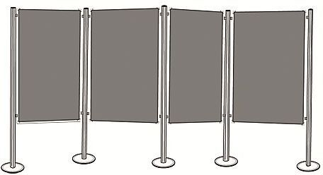 MAGNETOPLAN ® Kit de cloisons polyvalentes - 4 tableaux pour épingles, 5 montants - largeur