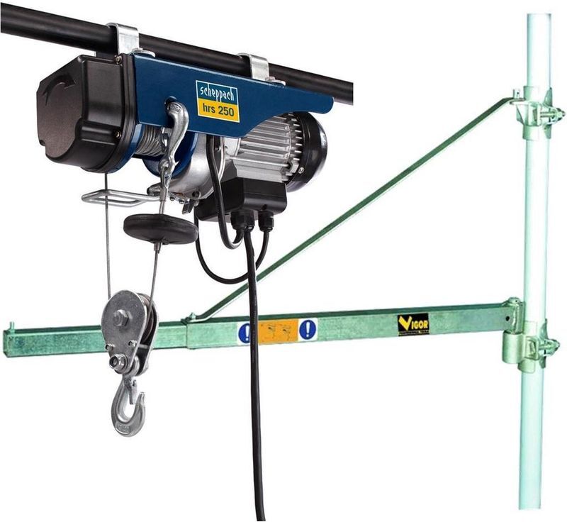 SCHEPPACH PALAN TREUIL ÉLECTRIQUE 250 KG HRS250 + POTENCE PIVOTANTE 110 CM - Scheppach SCHEPPACH PALAN TREUIL ÉLECTRIQUE 250 KG HRS250 + POTENCE PIVOTANTE 110 CM - Scheppach