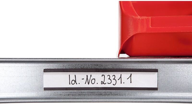 CERTEO Porte-étiquette magnétique - lot de 100, largeur 80 mm - hauteur 30 mm CERTEO Porte-étiquette magnétique - lot de 100, largeur 80 mm - hauteur 30 mm