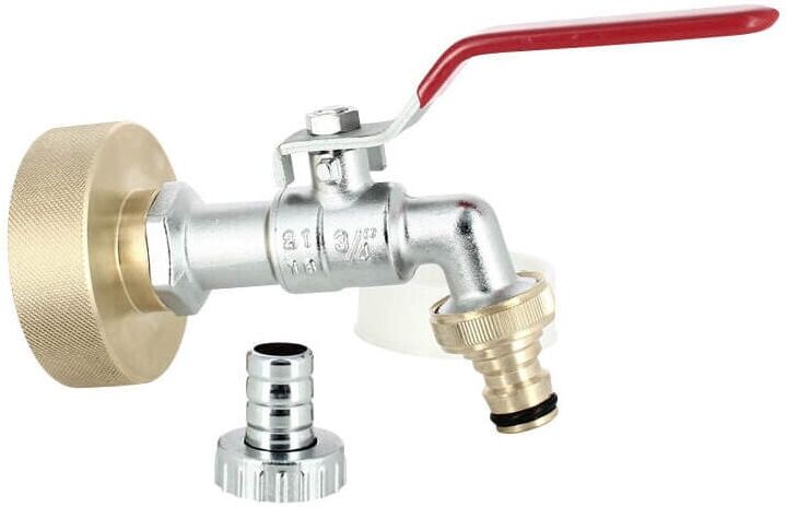 Multicuves - Raccord cuve S60X6 Laiton - Robinet laiton chromé 15 mm + Nez de Multicuves - Raccord cuve S60X6 Laiton - Robinet laiton chromé 15 mm + Nez de