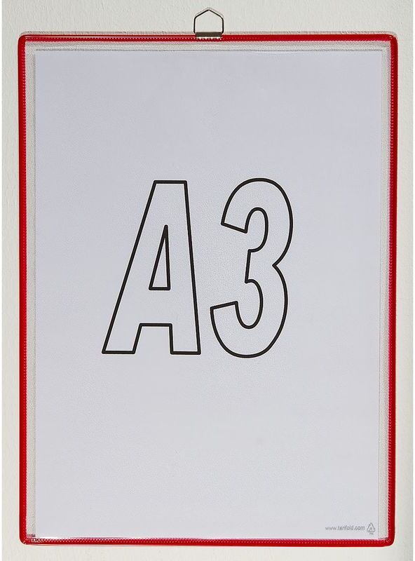 Certeo - Tarifold Pochette transparente à accrocher - pour format A3 - coloris Certeo - Tarifold Pochette transparente à accrocher - pour format A3 - coloris