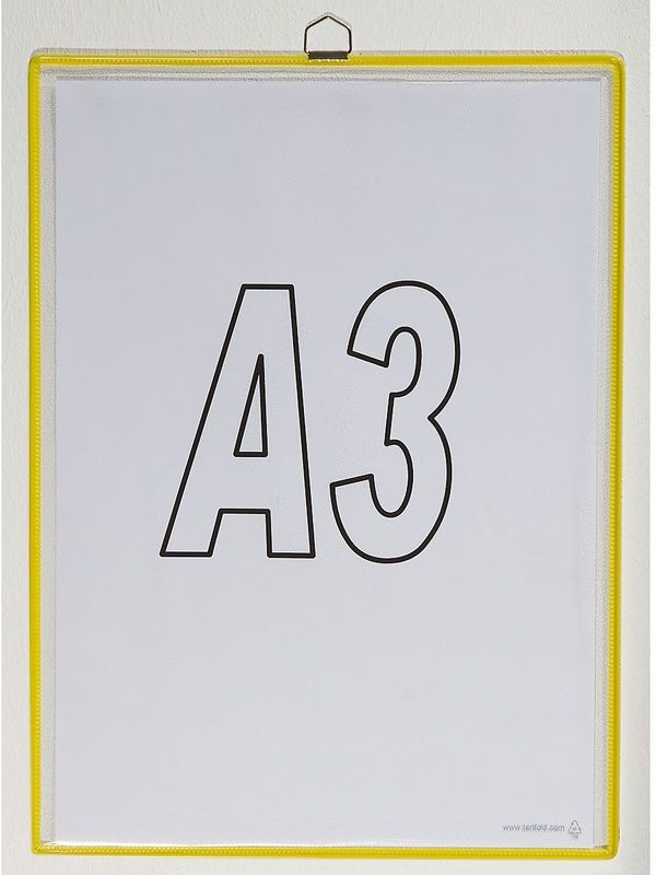 Certeo - Tarifold Pochette transparente à accrocher - pour format A3 - coloris Certeo - Tarifold Pochette transparente à accrocher - pour format A3 - coloris