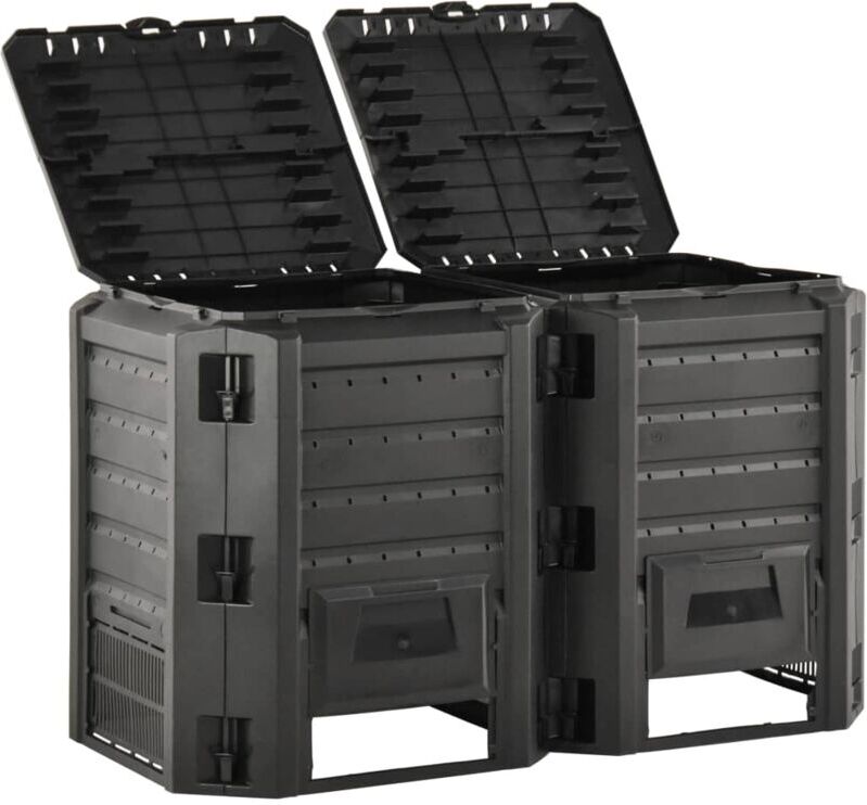 vidaXL Composteur de jardin Noir 800 L vidaXL Composteur de jardin Noir 800 L