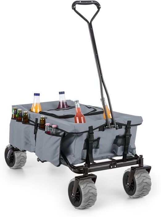 Waldbeck Greyjoy Chariot à main pliable 68 kg poches latérales – gris Waldbeck Greyjoy Chariot à main pliable 68 kg poches latérales – gris