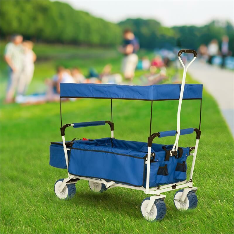 Waldbeck The Blue Supreme Chariot Remorque pliable 68kg toit ouvrant Waldbeck The Blue Supreme Chariot Remorque pliable 68kg toit ouvrant